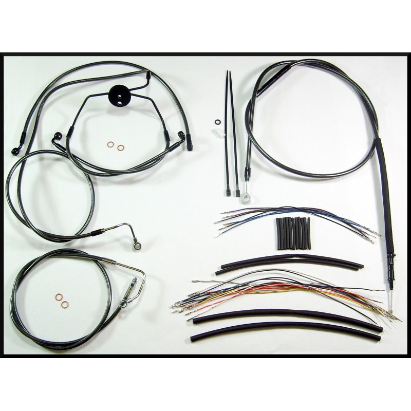 Black Pearl Touring Handlebar Installation Kit 12"-14" Apes