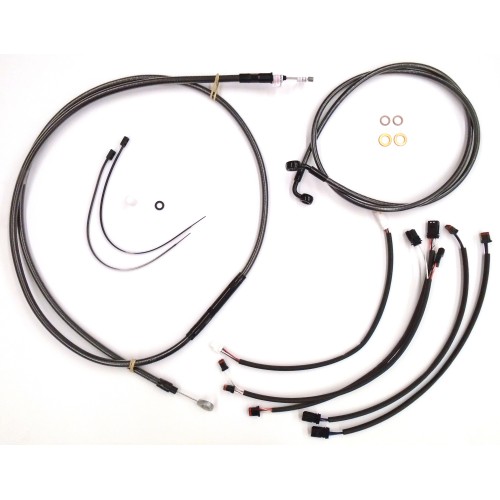 Black Pearl Softail Handlebar Installation Kit 12"-14" Ape Hangers