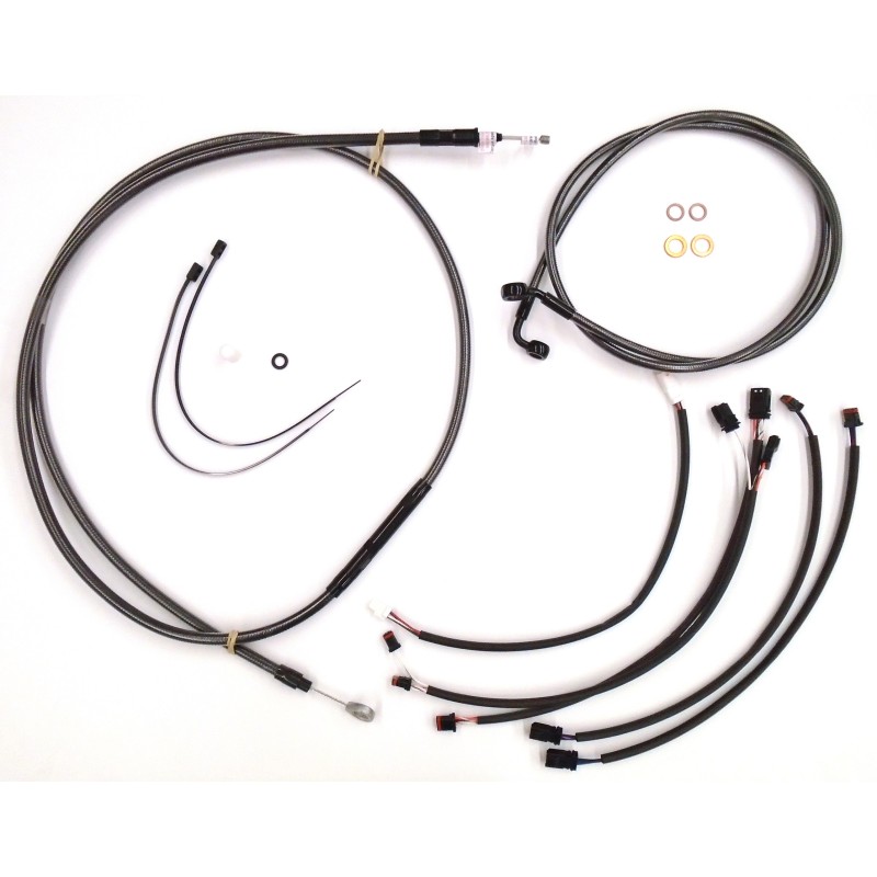 Black Pearl Softail Handlebar Installation Kit 12"-14" Ape Hangers