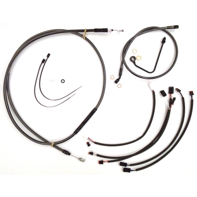 Black Pearl Softail Handlebar Installation Kit 15"-17" Ape Hangers