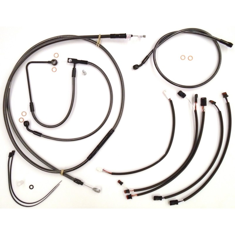 Black Pearl Softail Handlebar Installation Kit 15"-17" Ape Hangers