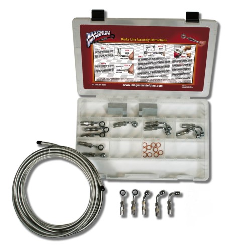 BYO® Basic DOT Brake Line Builder's Kit -Single Disc - Stainless