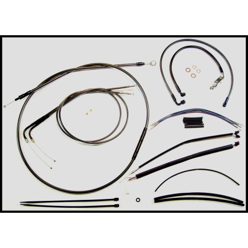 Black Pearl Sportster Handlebar Installation Kit - 10" - 12" Apes
