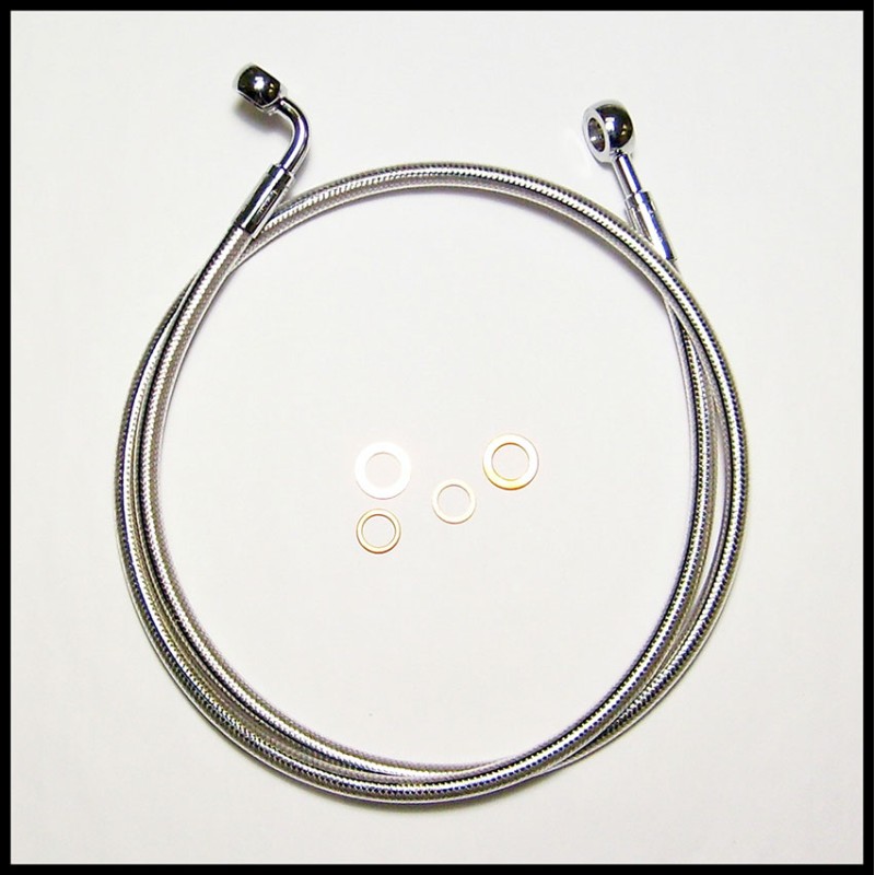 38" Polished Stainless E-Z Align Single Front Brake 35° 7/16"